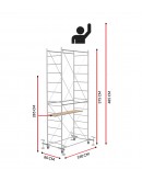 Scaffold Tower FAST with 4 leveling jack (Working height 4,85 m)