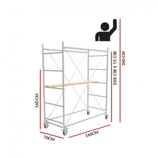 Scaffold Tower Hobby (Working Height 3,40 m)
