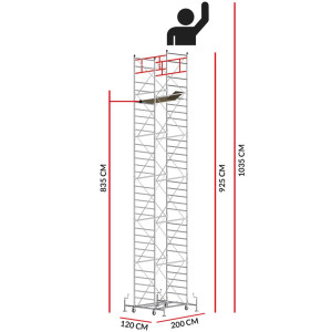 Scaffold Tower M5 ITALY (Working Height 10,35 m)