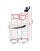 Scaffold Tower M5 SUPERLUX (Working Height 4,50 m)