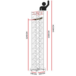 Scaffold Tower TITANIUM PRO (Working Height 14,40 m)
