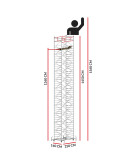 Rollgerüst TITANIUM PRO (Arbeitshöhe 15,60 m)