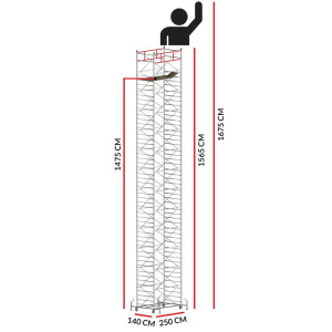 Scaffold Tower TITANIUM PRO (Working Height 16,75 m)